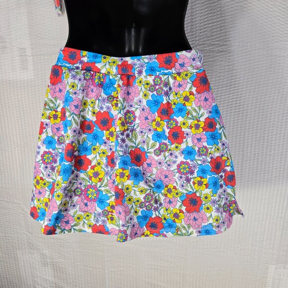 Draper James NWT Floral One Shoulder Flounce Swimsuit Bikini Skirt Set UPF 50+ - Picture 3 of 8